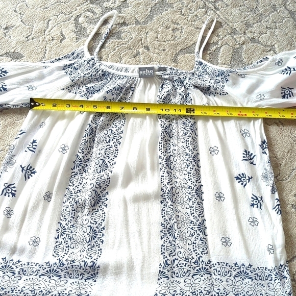 SOHO NY&Co Off the Shoulder Peasant Top, Size Small - Picture 10 of 11